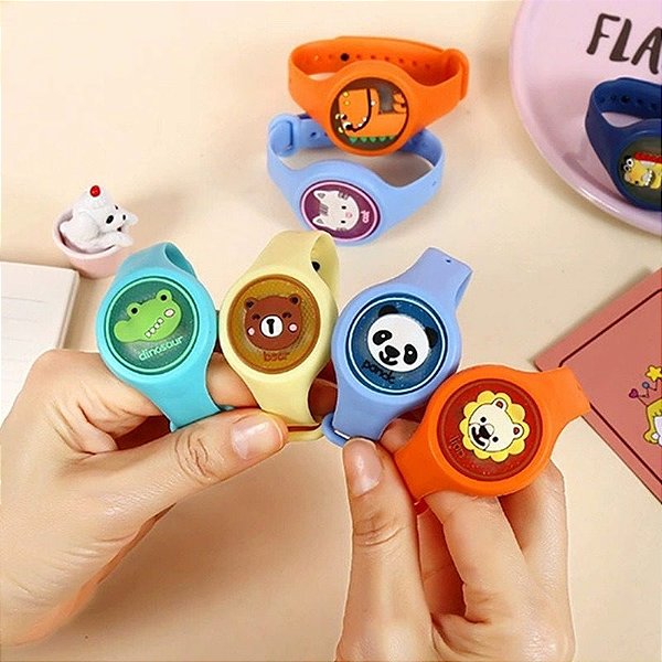 Pulseira Repelente Infantil Proteção Anti Mosquito Led.