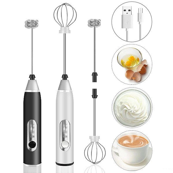 Misturador Bebidas Ovos Mini Mixer Fuê Portátil Elétrico Recarregável.