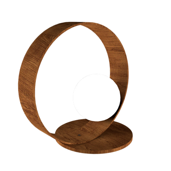 ABAJUR SFERA DIAM. 35 ­ IMBUIA