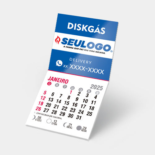 Ímã De Geladeira Com Calendário 2026 - 50 Unds