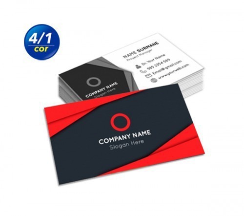 Cartão De Visita Couchê 250g - 4x1- 500 Unds