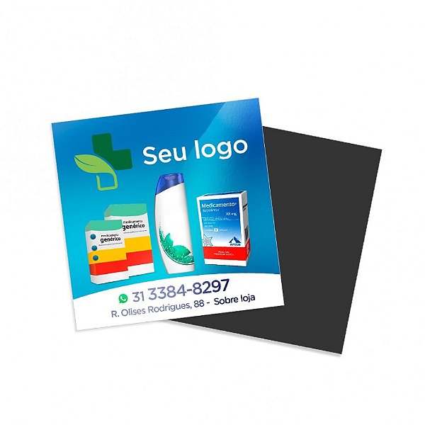 Imã De Geladeira Corte Reto - 4x0 - 100un.