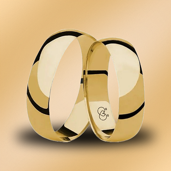 PAR DE ALIANÇAS DE CASAMENTO, OURO 18K, 3MM