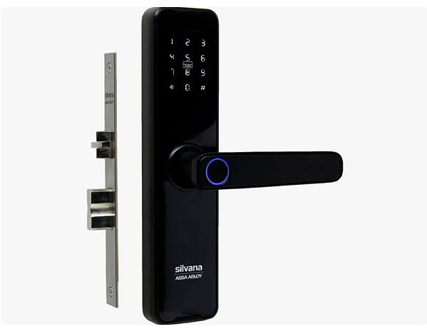 Fechadura Digital Sdd300 Silvana Assa Abloy Preta Senha Tag Biometria