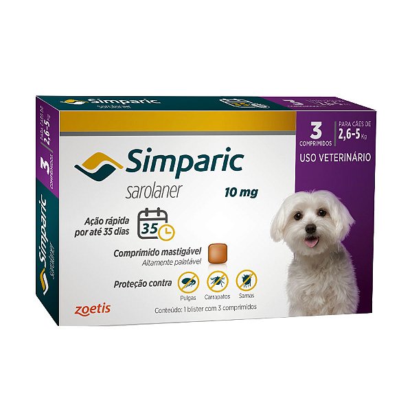 SIMPARIC 10MG 2,6 A 5KG 3 COMP