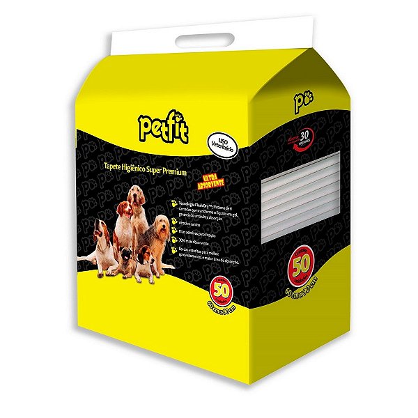 TAPETE HIGIENICO PET FIT 90X60 50 UND