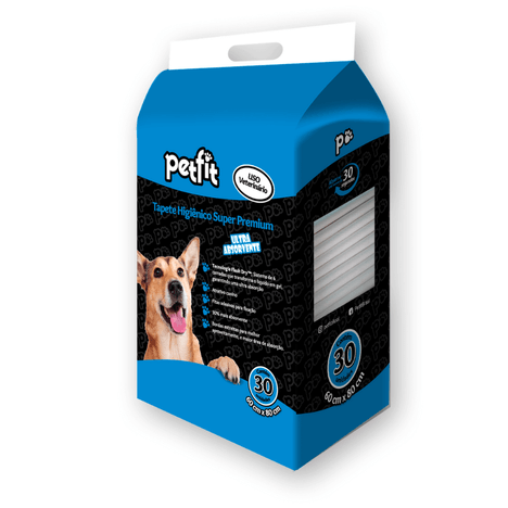 TAPETE HIGIENICO PET FIT 80X60 30 UND