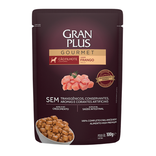 GRANPLUS SACHE CAES FILHOTES FRANGO 100G