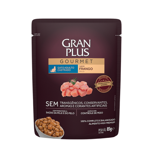 GRANPLUS SACHE GATO FRANGO CASTRADO  85G