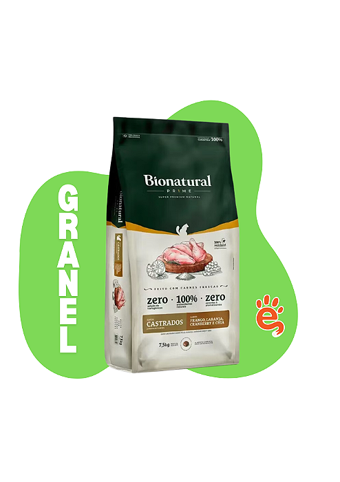 BIONATURAL GRANEL GATO FRANGO CASTRADO  1KG