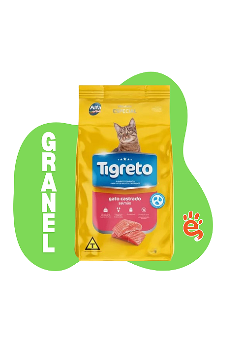 TIGRETO GRANEL GATO CASTRADO SALMÃO 1KG