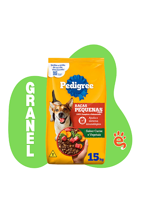 PEDIGREE CAES GRANEL ADULTO RAÇAS PEQUENAS 1KG