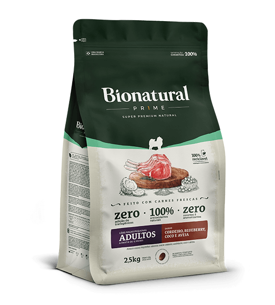 BIONATURAL CAES RAÇAS PEQUENAS CORDEIRO 10,1KG