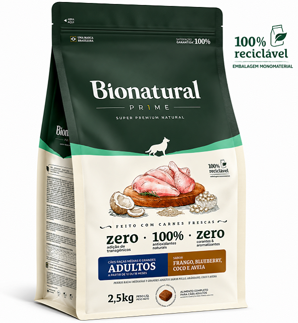 Bionatural Cães Adulto Raças Grandes 15kg