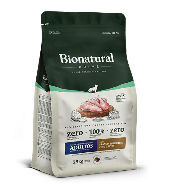 BIONATURAL CAES ADULTO RAÇAS MEDIAS E  GRANDES 15KG