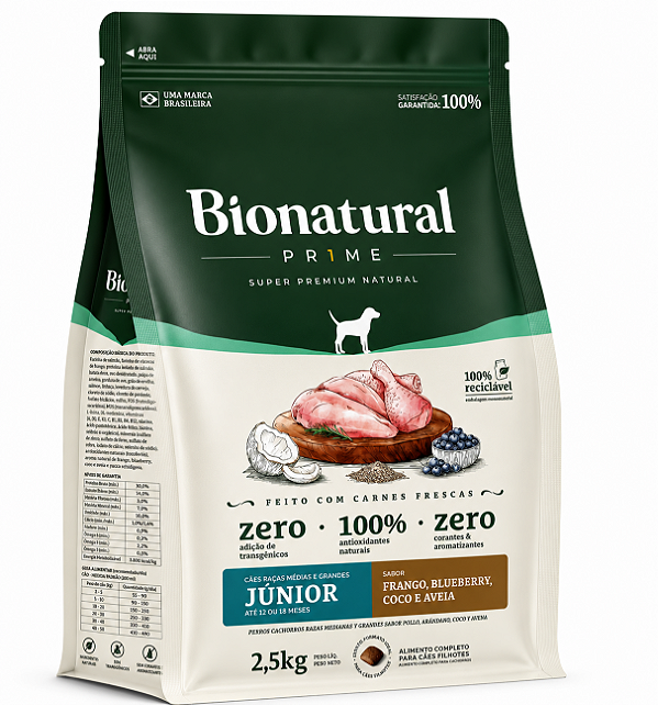 Bionatural Junior Raças Media e Grande 15kg