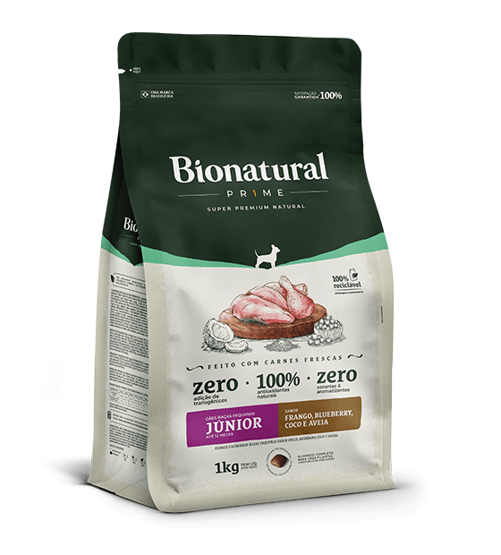BIONATURAL CAES JUNIOR RAÇAS PEQUENAS 10,1KG