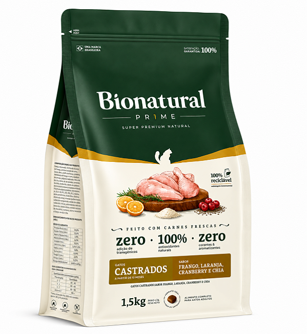 Bionatural Gato Castrado Frango 20kg