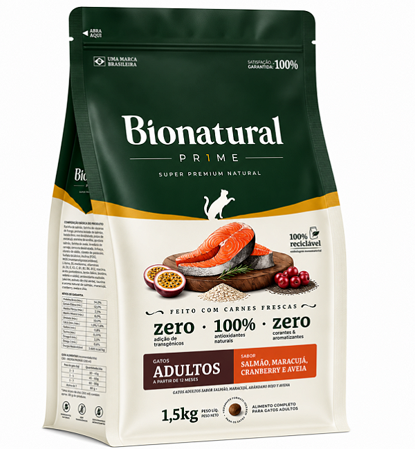 Bionatural Gato Salmão 7,5kg