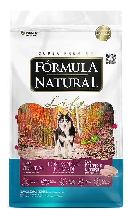FORMULA NATURAL LIFE ADULTO RAÇAS MEDIA E GRANDES 15KG