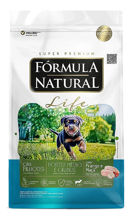 Fórmula Natural Life Cães Filhote Médio e Grande 15kg