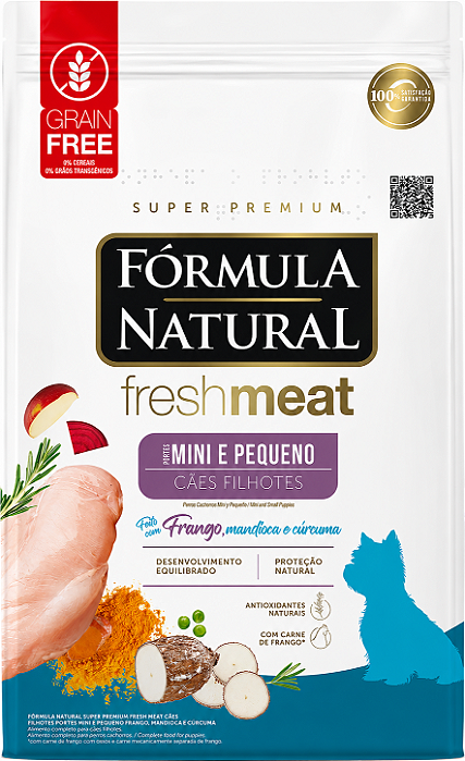Fórmula Natural Fresh Meat Cães Filhotes Mini 2,5kg