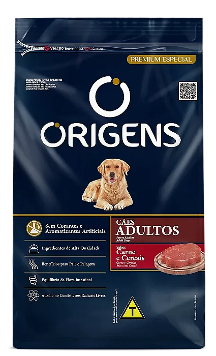 Origens Cães Adulto Carne e Cereais 15kg
