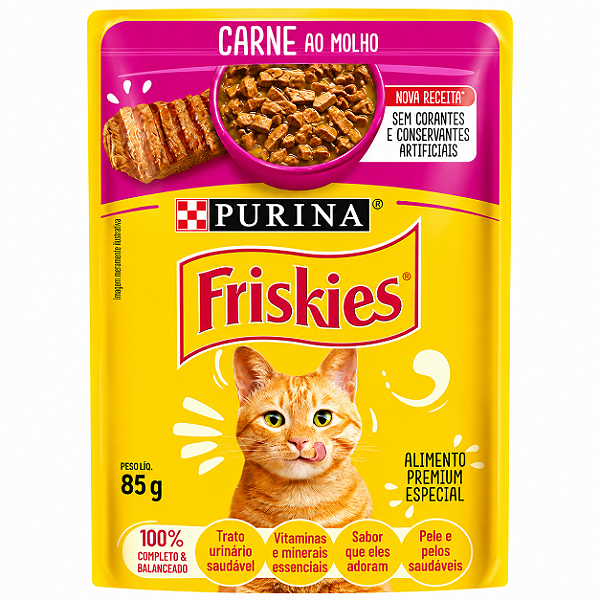 Friskies Sachê Carne ao Molho 85g