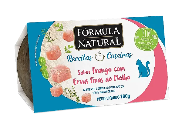 Fórmula Natural Receita Caseira Gato Frango e Ervas Finas 100g