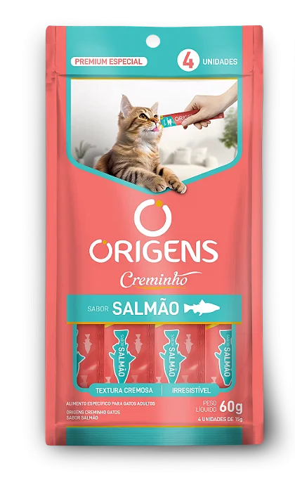 CREMINHO ORIGENS GATO SALMÃO 60G