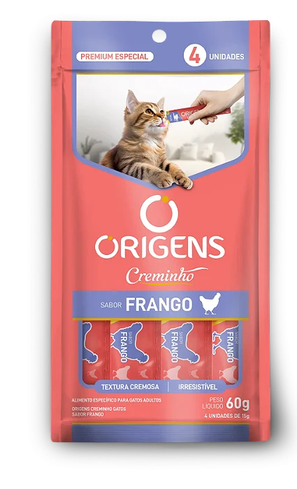 CREMINHO ORIGENS GATO FRANGO 60G