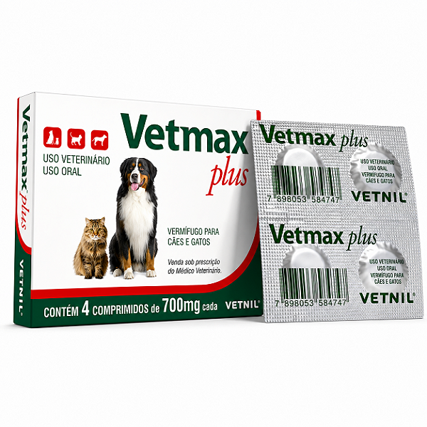 Vetmax Cães e Gatos - 4 comprimidos