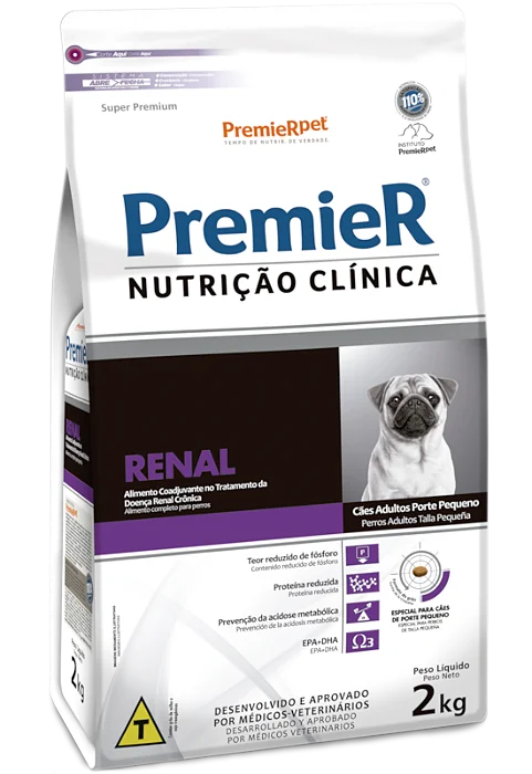 PREMIER NUTRIÇÃO CLINICA CAES RENAL RAÇAS PEQUENAS 2KG