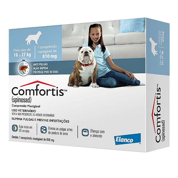 COMFORTIS ANTI PULGAS 18 A 27KG 810MG