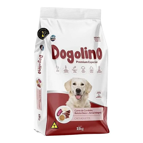 DOGOLINO CÃES CORDEIRO E BATATA DOCE 15KG