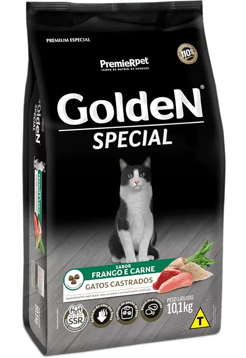 GOLDEN GATO CASTRADO SPECIAL CARNE E FRANGO 10,1KG