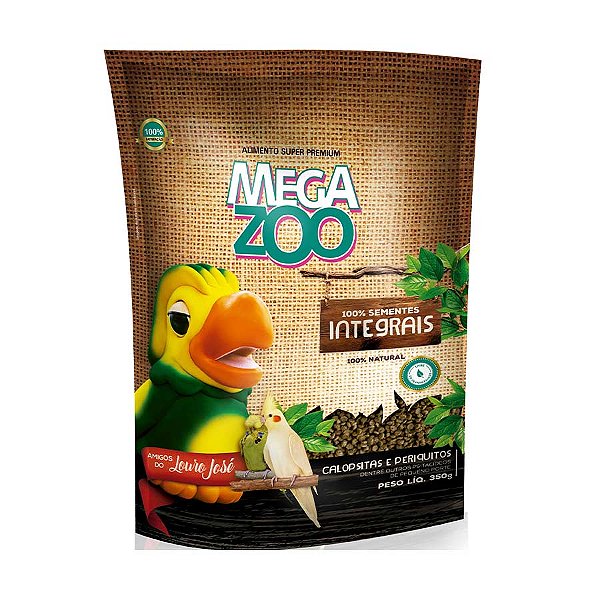 MEGAZOO INTEGRAL CALOPSITA E PERIQUITO 350G