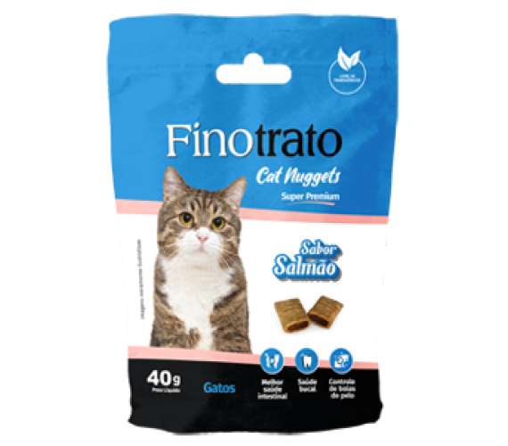 SNACKS CAT NUGGETS SALMÃO FINOTRATO 40G