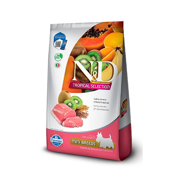 RAÇÃO ND TROPICAL CAES ADULTO SUINO E CEREAIS 2,5KG