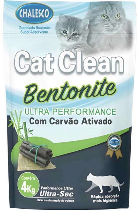 AREIA BENTONITA CHALESCO SUPER PREMIUM CARVÃO ATIVADO 4KG