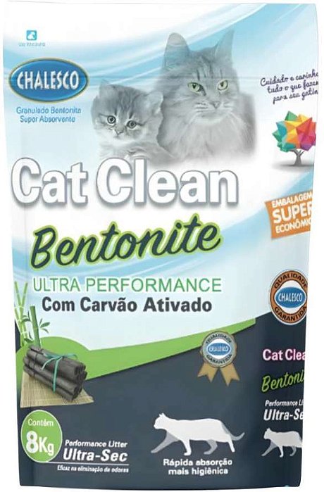 AREIA BENTONITA CHALESCO SUPER PREMIUM CARVÃO ATIVADO 8KG