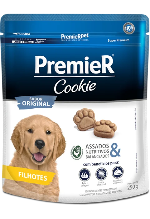PREMIER COOKIES ORIGINAL FILHOTES PORTE GRANDE 250G
