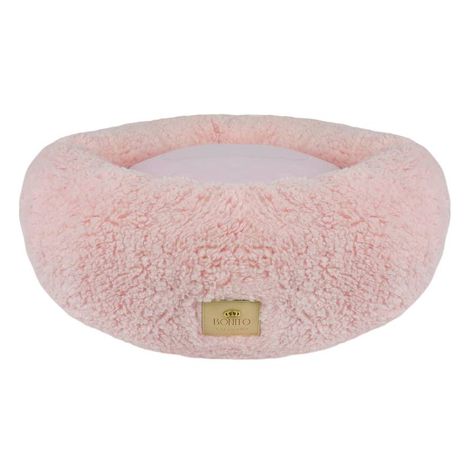 Cama Redonda Pelúcia Rosa M (M Diâmetro:60cm x Circunf:185cm Altura:20cm)