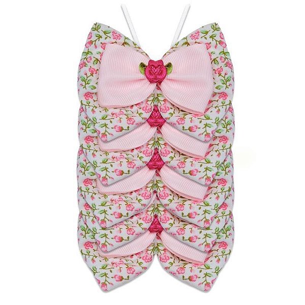 Borboleta Essencial Fêmea Floral Rosa 5UN (Alt 6,5cm Larg 8,5cm Pescoço 20 a 5050ccm)