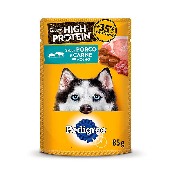 PEDIGREE SACHE HIGH PROTEIN PORCO E CARNE 85G