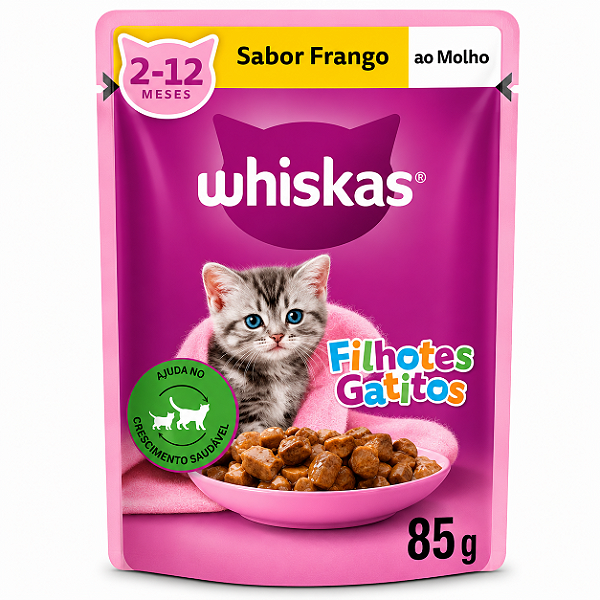 Whiskas Sache Filhote Frango 85g