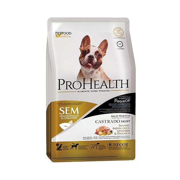 PROHEALT CÃES CASTRADO LIGHT RAÇAS PEQUENAS 10,1KG