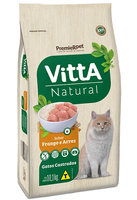 VITTA NATURAL GATOS ADULTO CASTRADO FRANGO 3KG