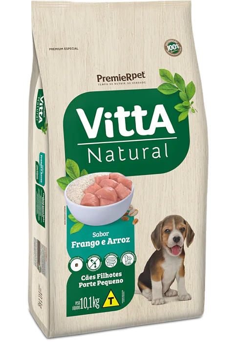 VITTA NATURAL CAES RAÇAS PEQUENAS FILHOTES FRANGO 10,1K