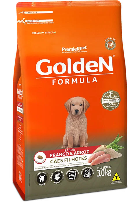 GOLDEN FORMULA CÃES FILHOTES FRANGO E ARROZ 15KG